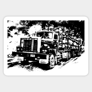 Logging Truck Sticker